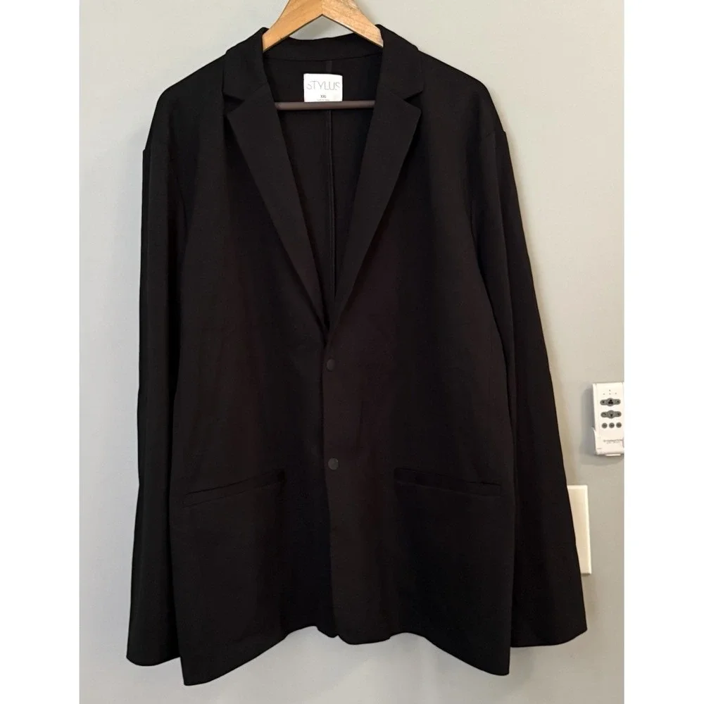 Stylus‎ Blazer Sport Coat 2 Snap Up Rayon Poly Stretch JCPenney Men's XXL New